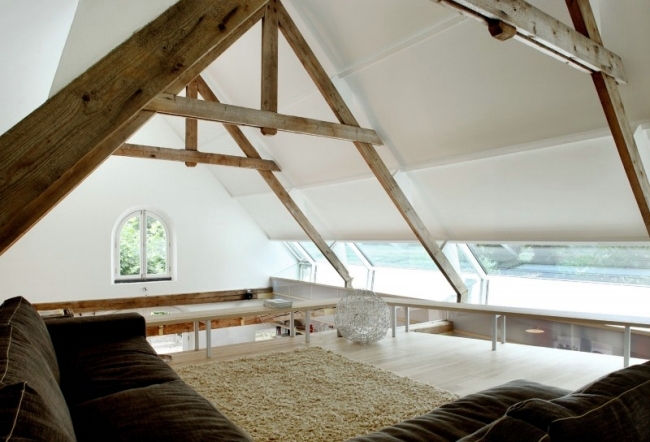 gable roof living room