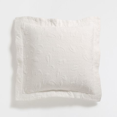 FEDERA DA CUSCINO COTONE MINI SPIGATO E FIORI - 50 x 50 cm, prezzo 19,99 euro + imbottitura 5,99 euro