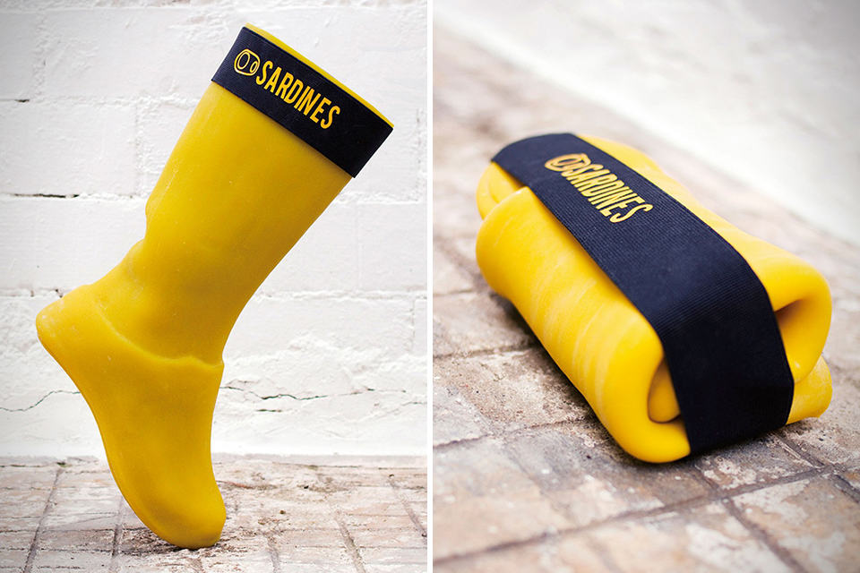 Sardines Foldable Rain Boots stivali impermeabili