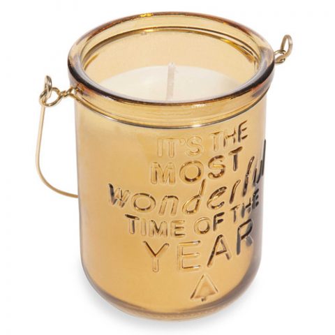 Candela lanterna in vetro H 10 cm WONDERFUL - 5.99 euro