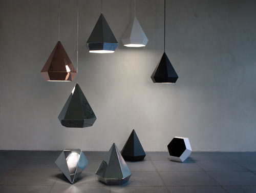 Sebastian Scherer: lampade a forma di diamante