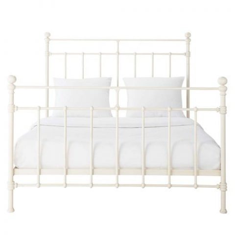 SYRACUSE Letto bianco 160 x 200 cm in metallo