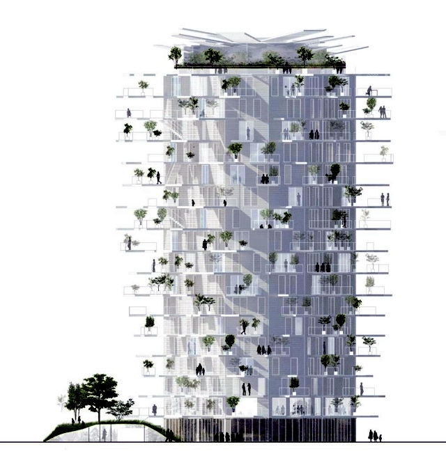 "White Tree" futuristic skyscrapers in Montpellier by Sou Fujimoto