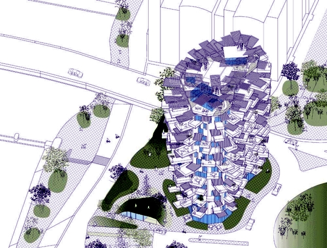 "White Tree" futuristic skyscrapers in Montpellier by Sou Fujimoto