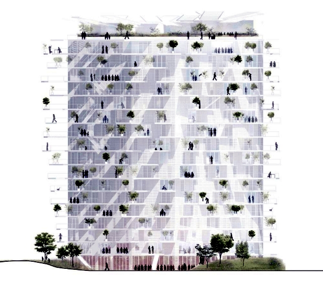 "White Tree" futuristic skyscrapers in Montpellier by Sou Fujimoto