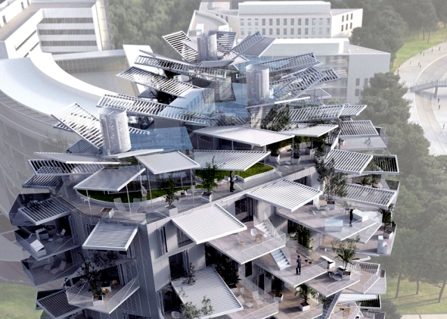 "White Tree" futuristic skyscrapers in Montpellier by Sou Fujimoto