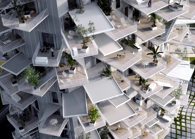 "White Tree" futuristic skyscrapers in Montpellier by Sou Fujimoto