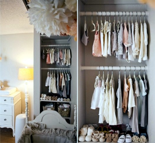 Set inside the baby's room in shades of gray and soft fishing ...