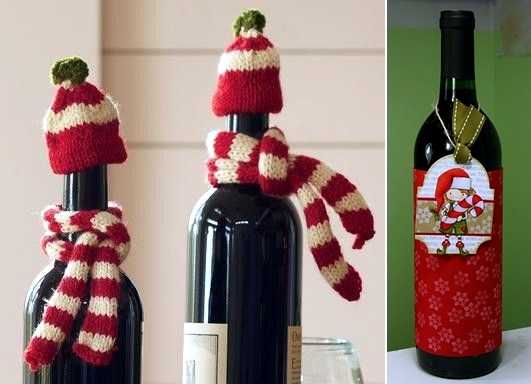 Creative wine bottles packaging for Christmas - a great gift