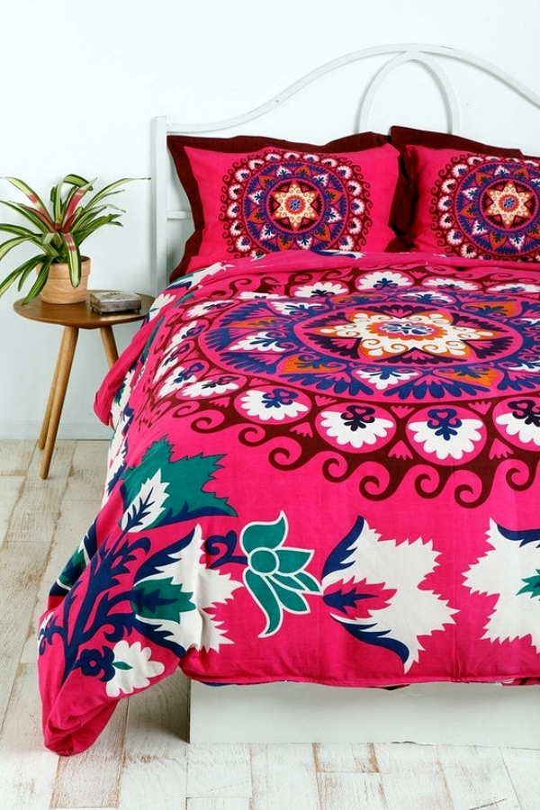 Refresh your bedroom with colorful bedding and pillows