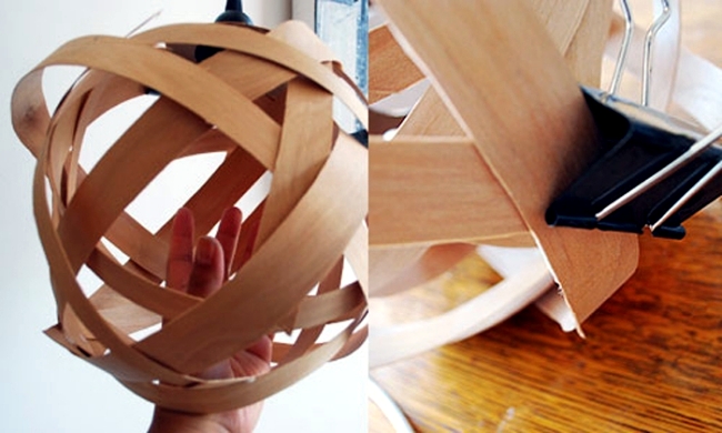 Send lamp to make your own parts from bent wood veneer