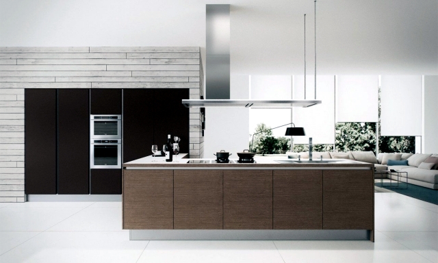 The modern kitchen island in the kitchen – 45 well-appointed designs ...